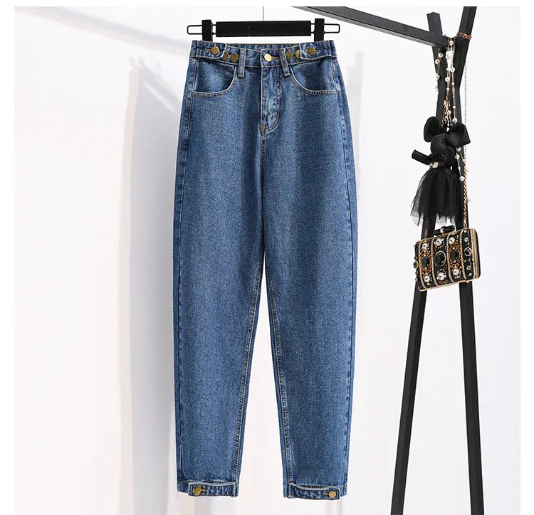 New Autumn Jeans For Women High Waist Buttons