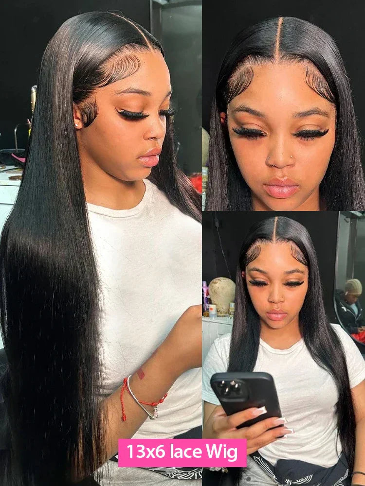 Density 13X6 Hd Lace Frontal Wig Bone Straight
