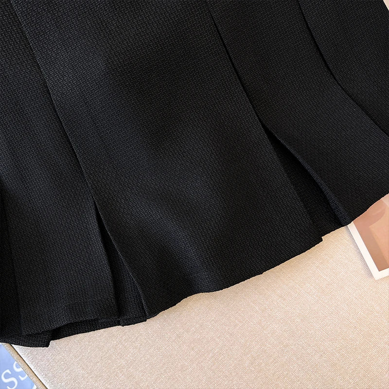 Plus-Size Women'S Summer Casual Skirt Pure Color Belt