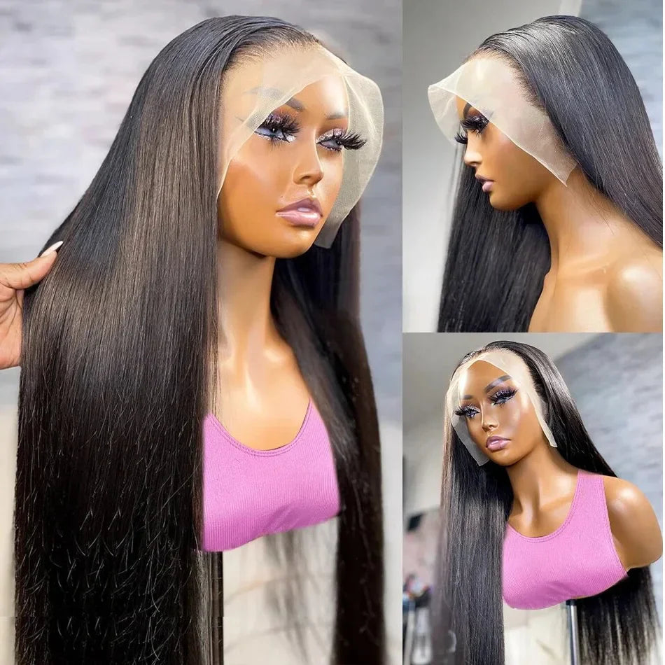 Lace Front Wig Brazilian Bone Straight Human Hair