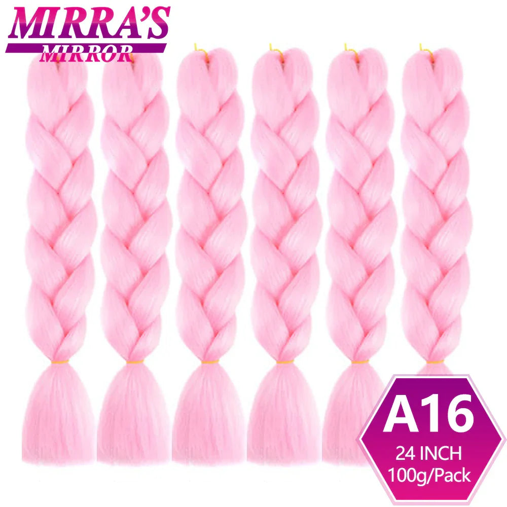 Jumbo Ombre Braids - Black, Brown, Blue, Pink