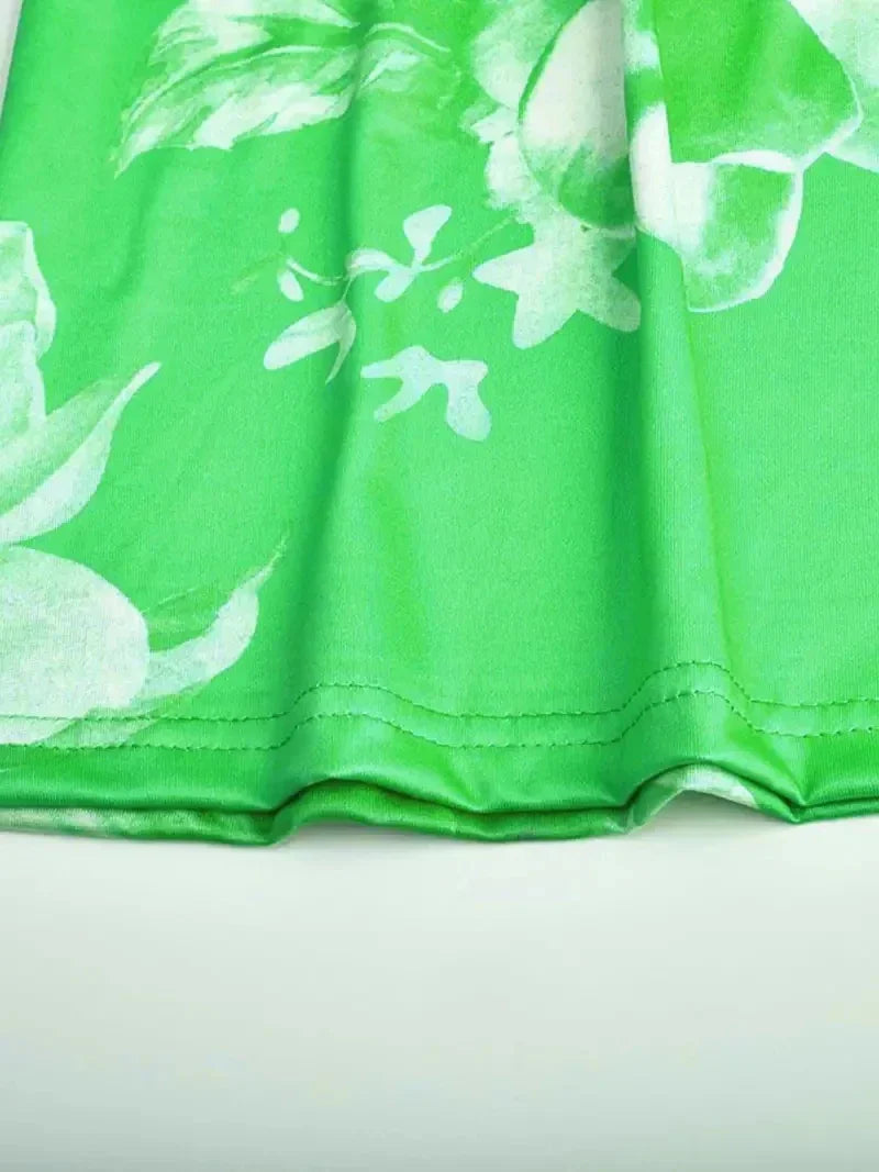 Lady Spring Summer Dress Women V-Neck Long Dresses