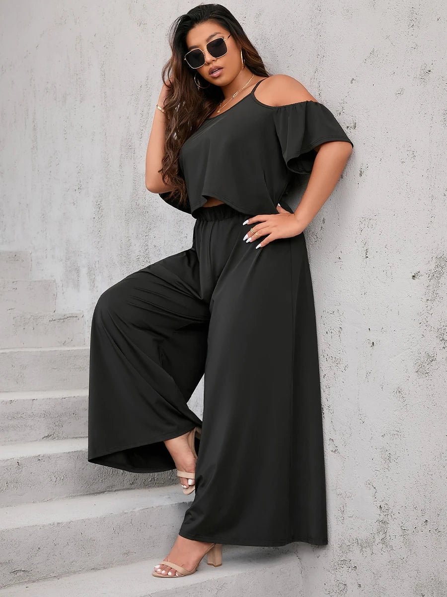 Finjani Women' Suit Set Solid Cami Low Tank