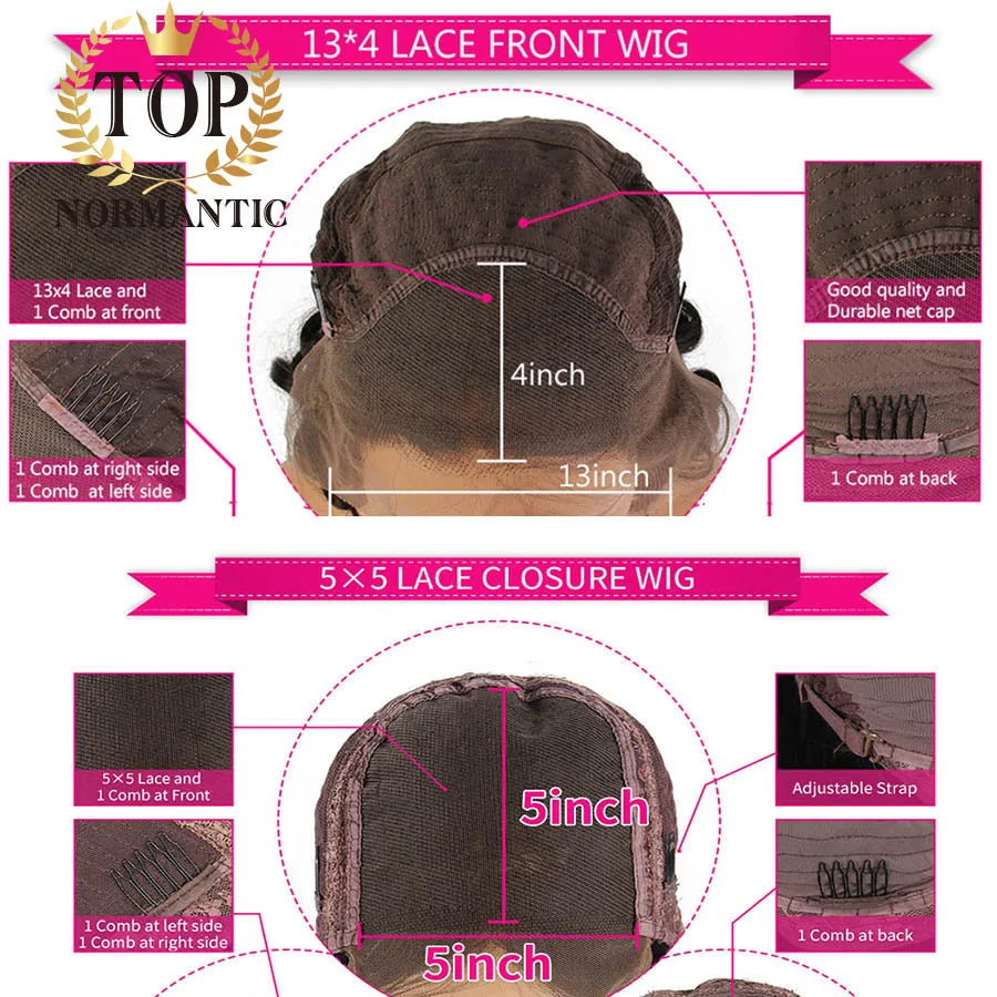 Topodmido Highlight Brown Color Curly 13X6 Lace Wig