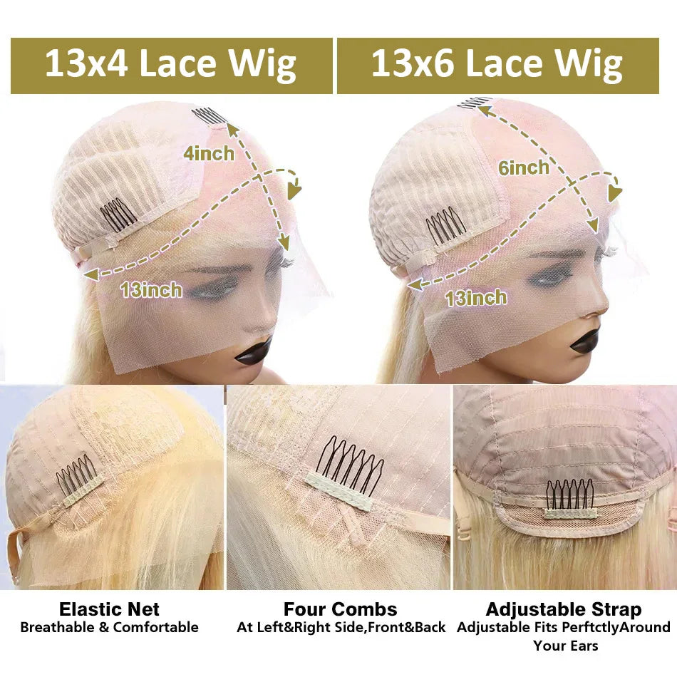 Tewjig Hd Transparent Straight 13X6 Lace Front Human