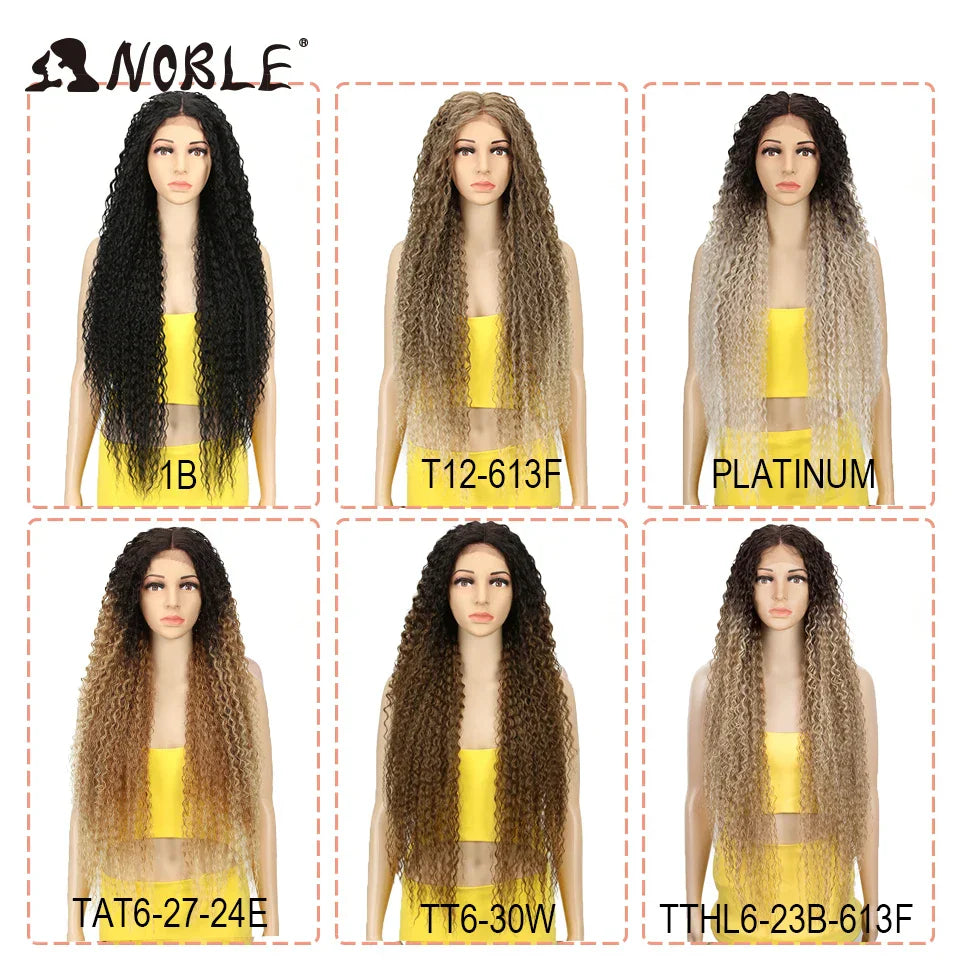 Noble Synthetic Lace Front Wig Long Curly Wig