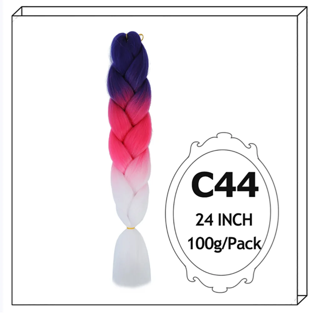 Synthetic Long Jumbo Ombre Braiding Hair For Women