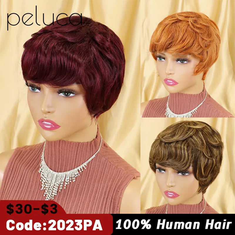 Straight Human Hair Wigs Short Bob Wig With