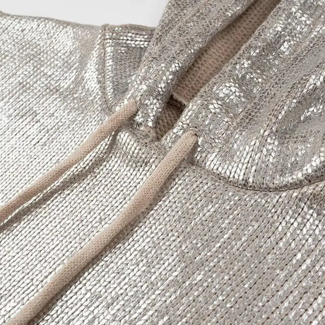 Women’s Metallic Hooded Sweater