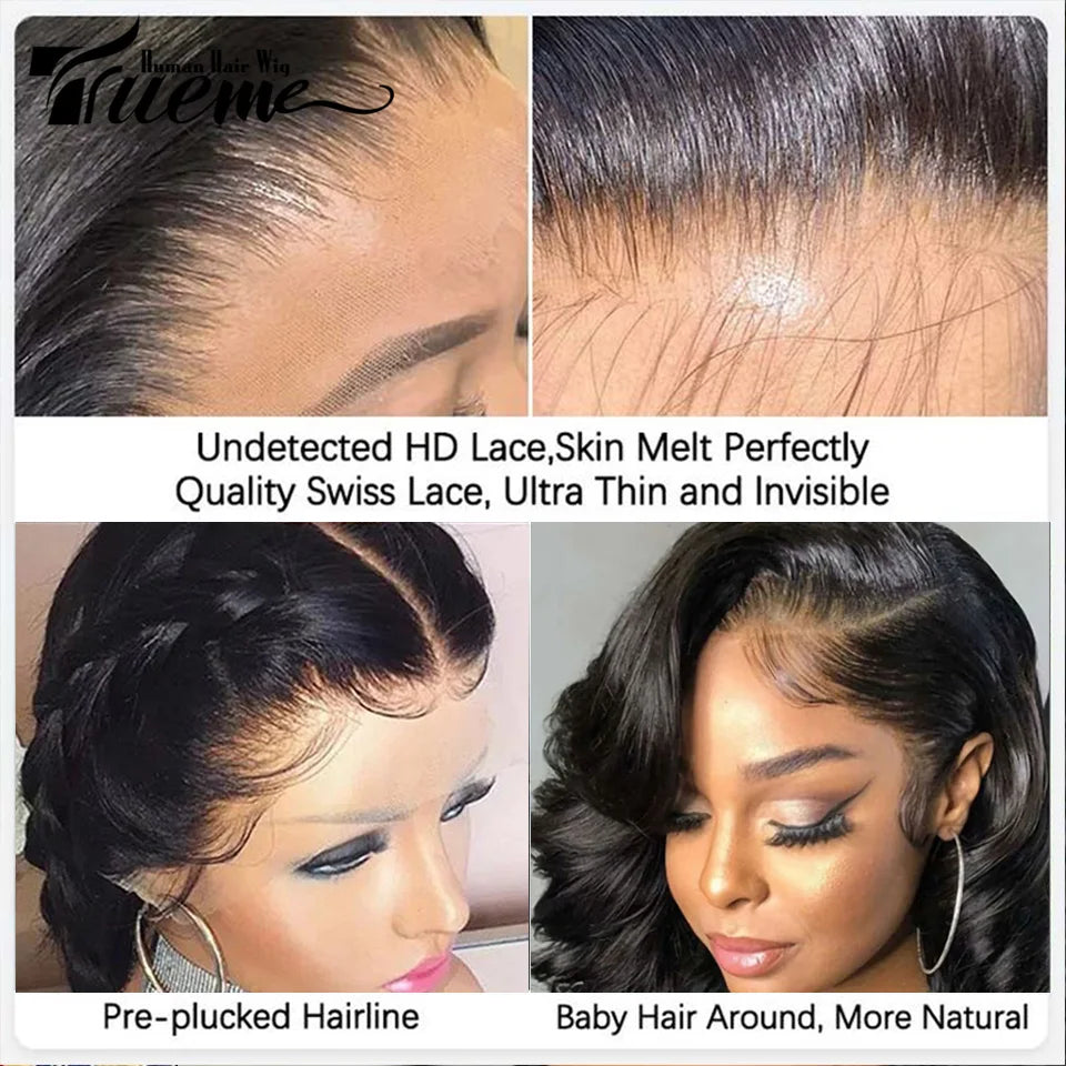 Hd Transparent X Lace Front Human Hair Wigs