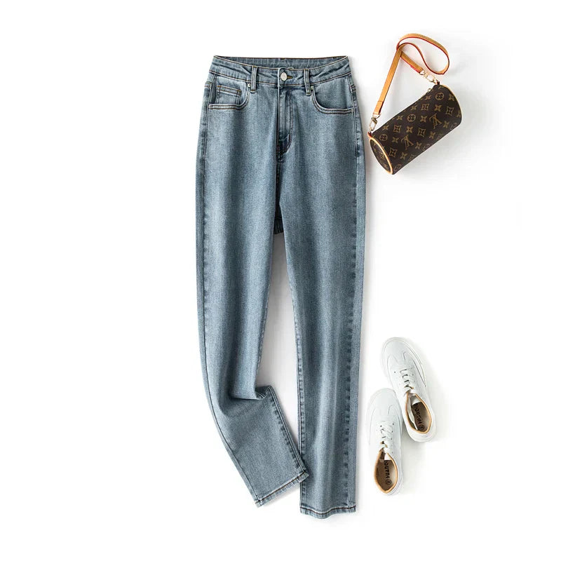 Women Jeans Autumn Dark Blue 175Cm Tall Stretchy