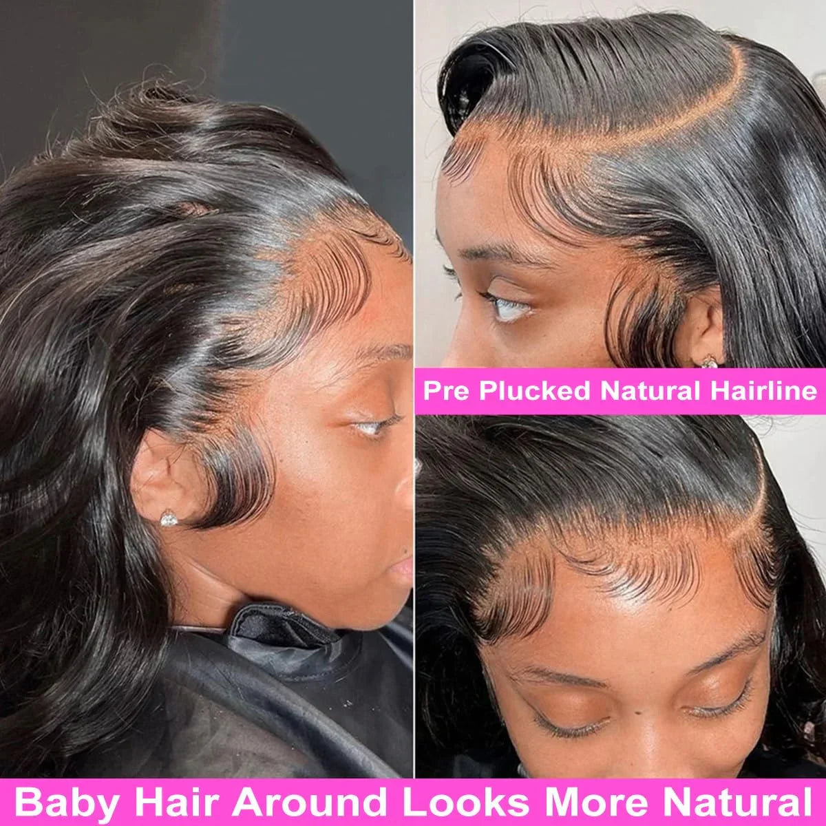 Glueless Wigs Human Hair Lace Frontal Wig Brazilian
