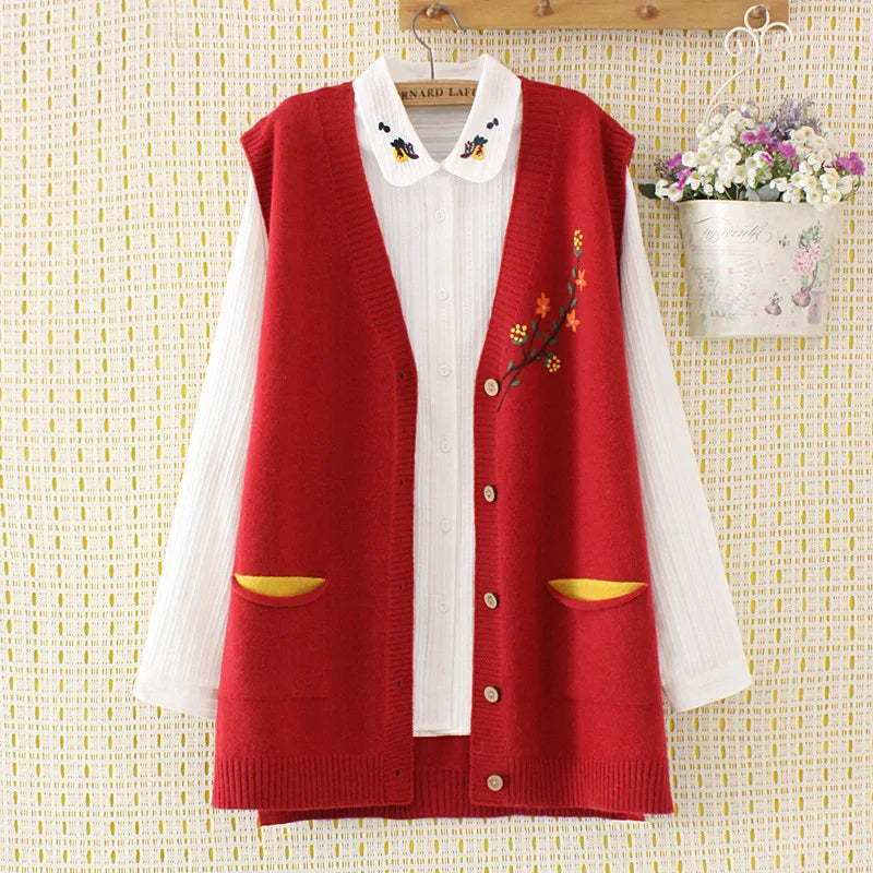 Loose Sweaters Vest Women Clothing 4Xl Loose Fit