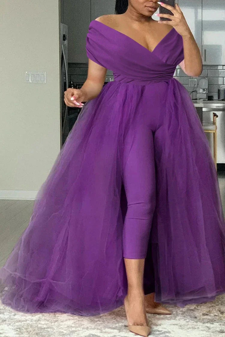Formal Casual One Piece Outfit Solid Off The