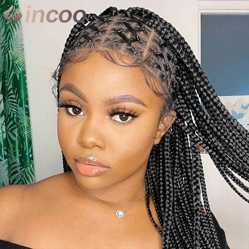Cornrow Box Braided Wigs Long Jumbo Knotless African