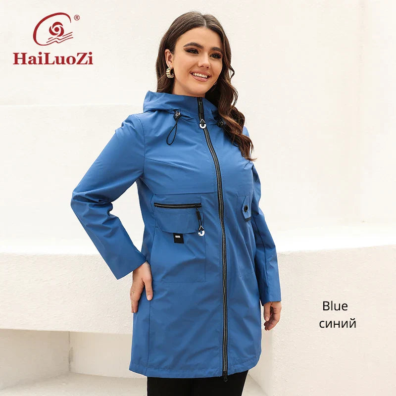 Hailuozi Women' Trench Coat Jacket For Women Spring