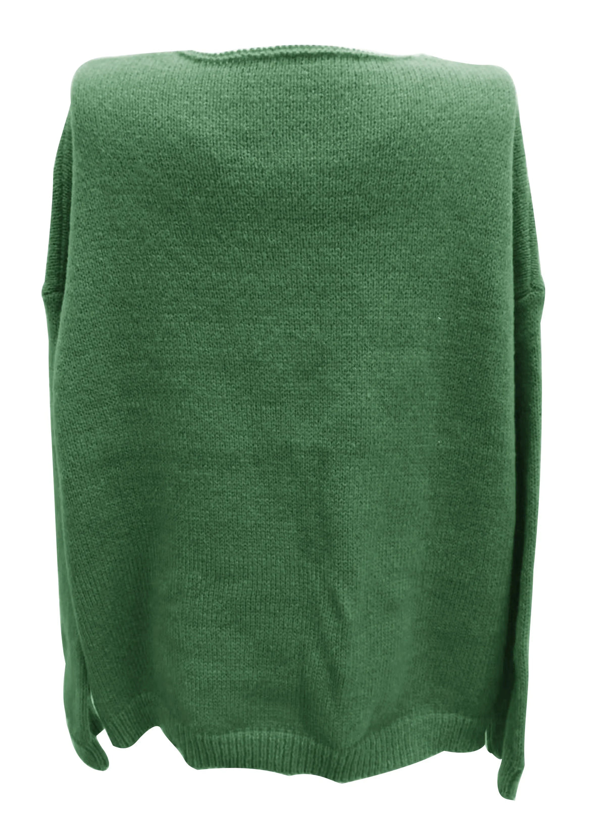 Plus Size Casual V-Neck Sweater - Long Sleeve Pullover for Autumn & Winter