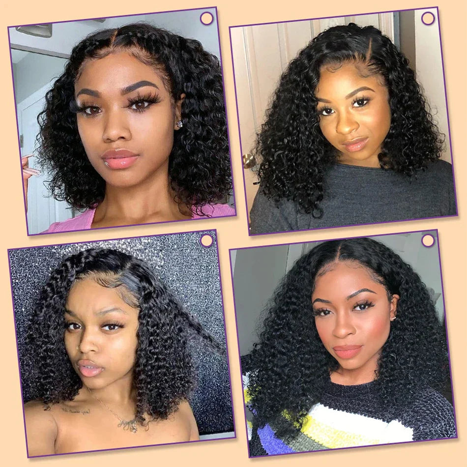 Glueless Wig Short Water Wave Bob Wig A