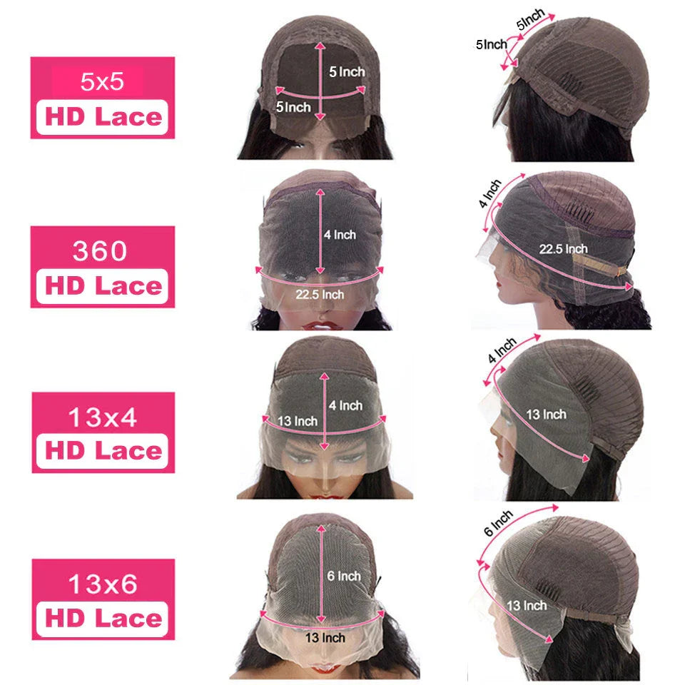 Glueless Wigs Kinky Straight 13X4 Lace Front Human