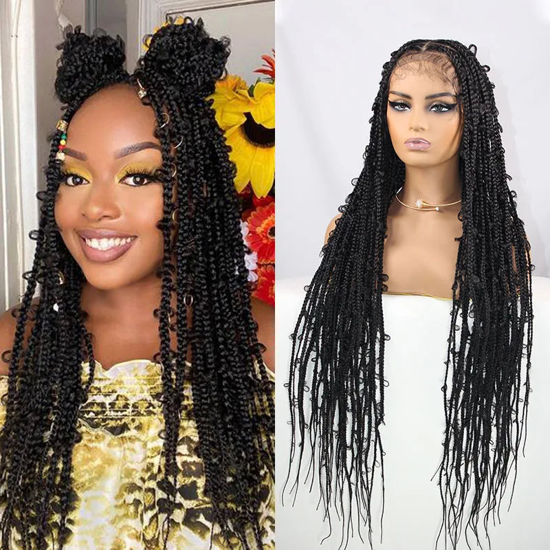 Jungle Synthetic Braids Wig Square Knotless Butterfly