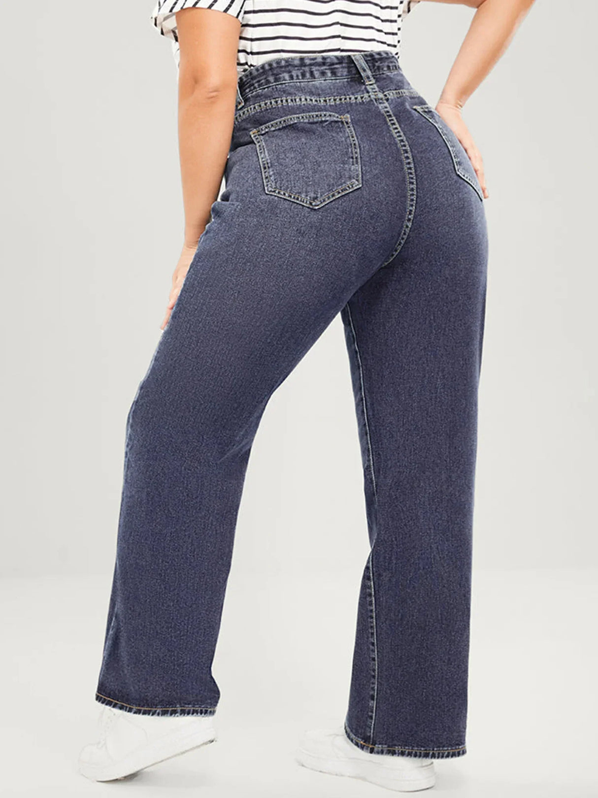 Wide Leg Jeans For Women Stretchy High Waist