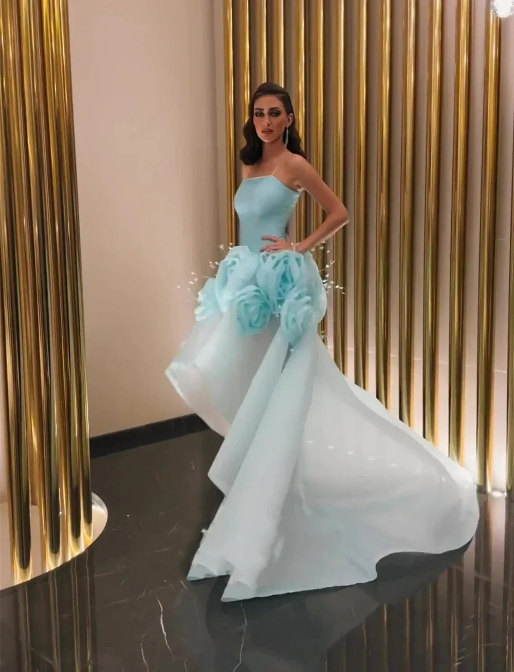 Prom Dresses Flower Organza Formal Occasion