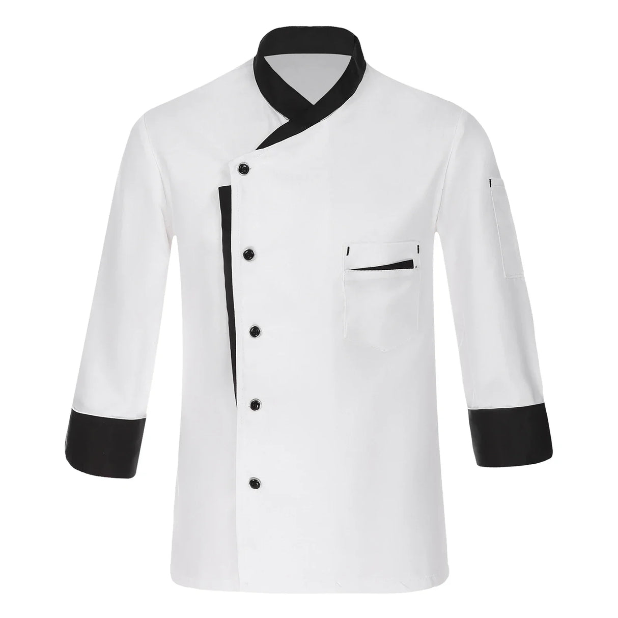 Men Chef Shirt Long Sleeve Cosplay Jacket Kitchen