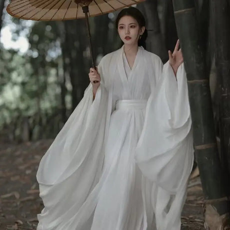 White Hanfu Dress Women Ancient Chinese Hanfu Female