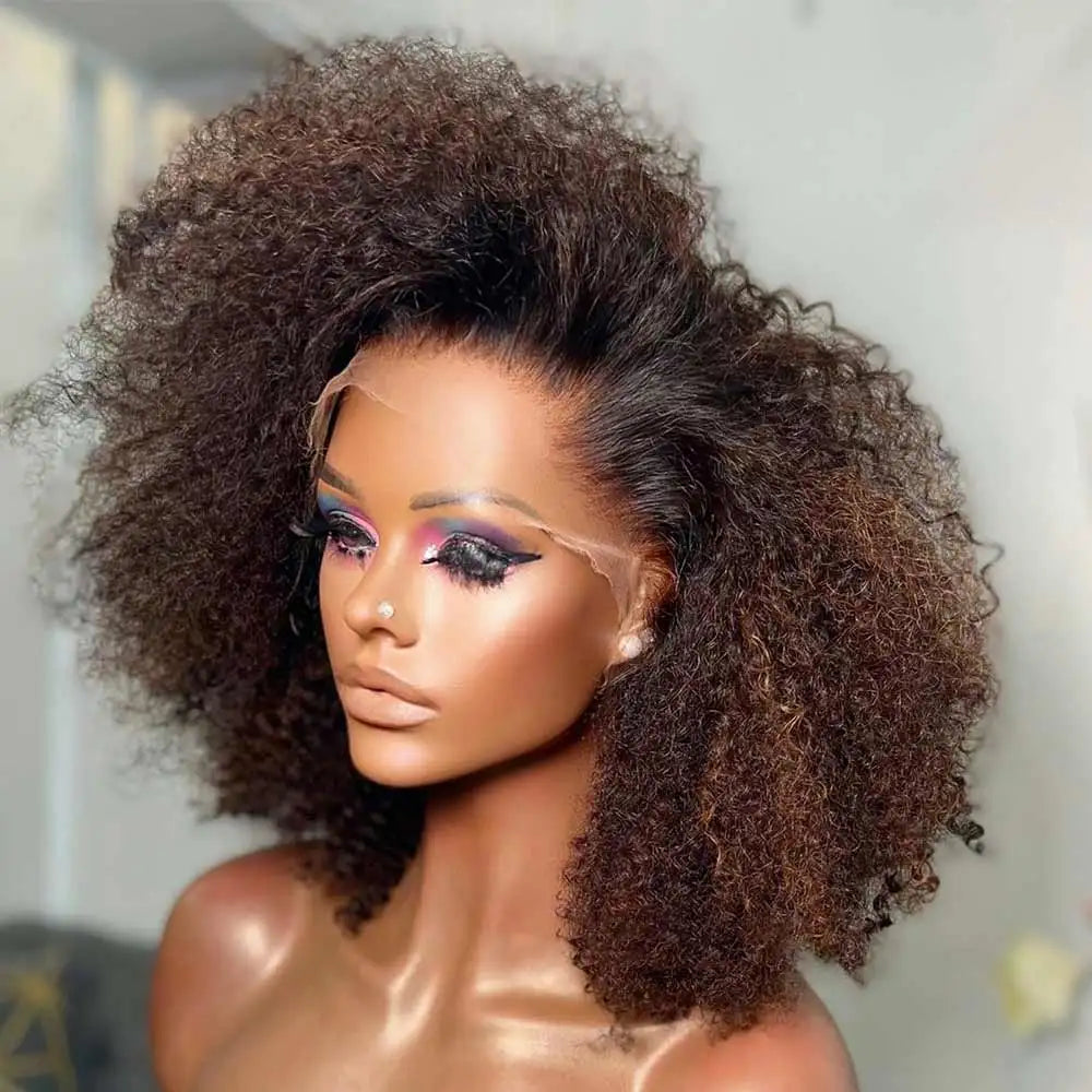 Honey Blonde Brazilian Afro Kinky Curly Wig