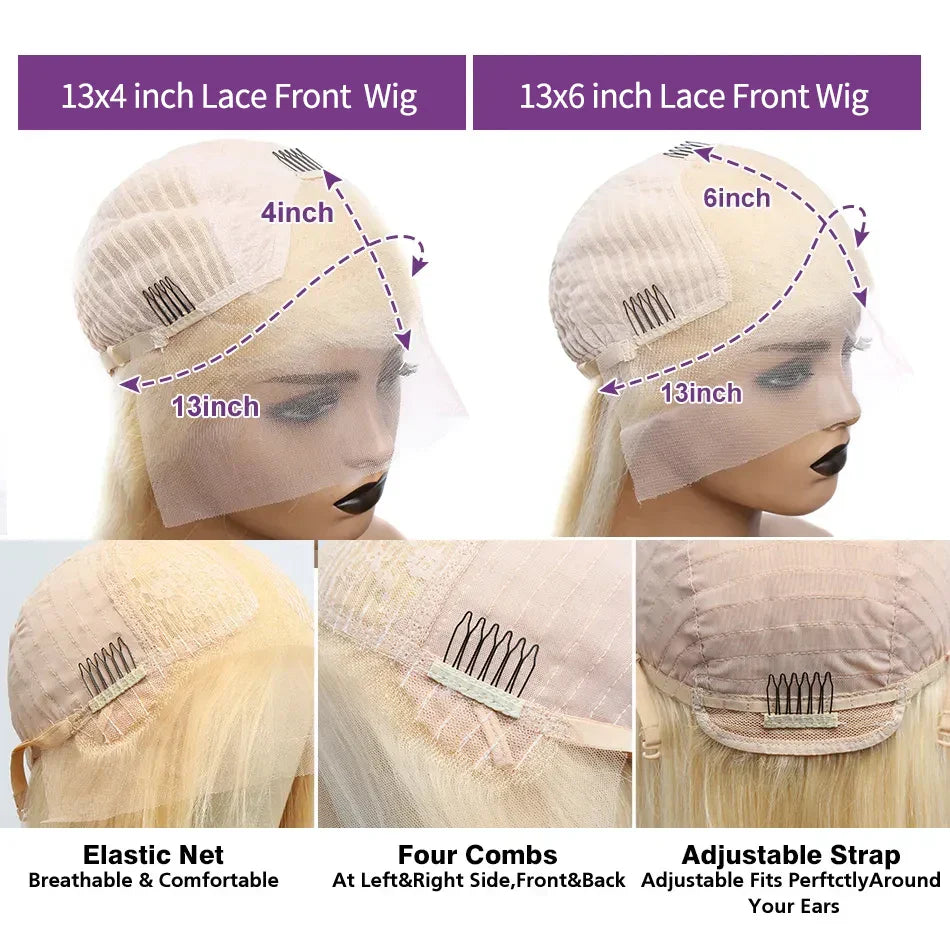 Rosabeauty Blonde Hd Lace Front Human Hair Wig