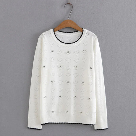 Autumn Sweater Women Clothing Slim High Strecth Floral