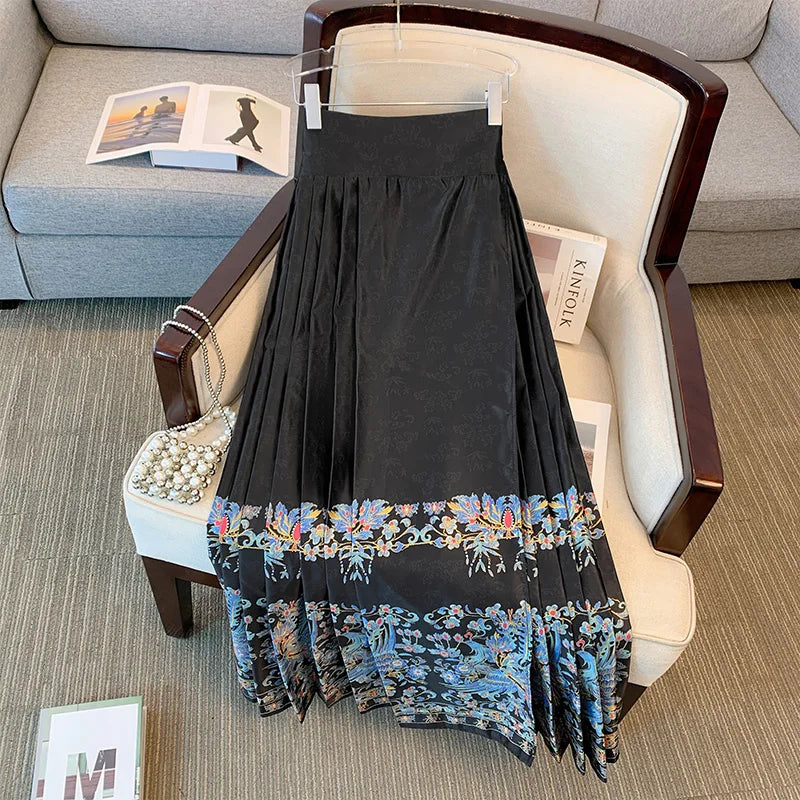 Women' Skirts Loose Autumn Winter Chinese Style Horse