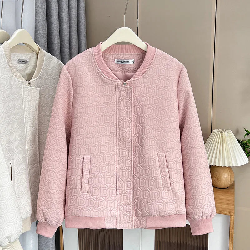 Womens Baseball Jacket Autumn Casual Clothing Fashion Letter