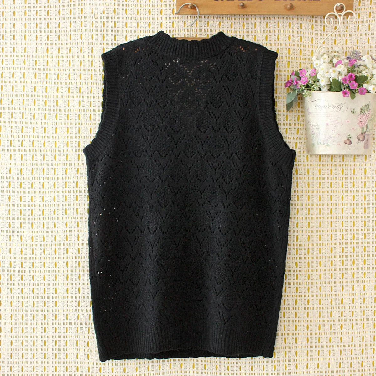 Sweater Vest Women Clothing 4Xl Loose Fit High