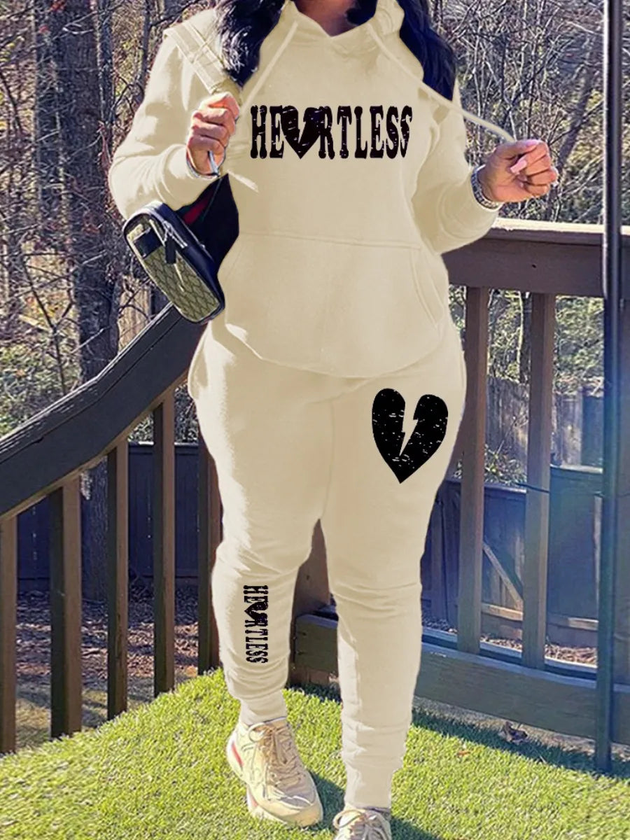 Lw Woman Tracksuit Two Piece Set Letter Print