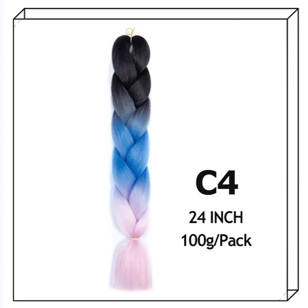 Synthetic Long Jumbo Ombre Braiding Hair For Women
