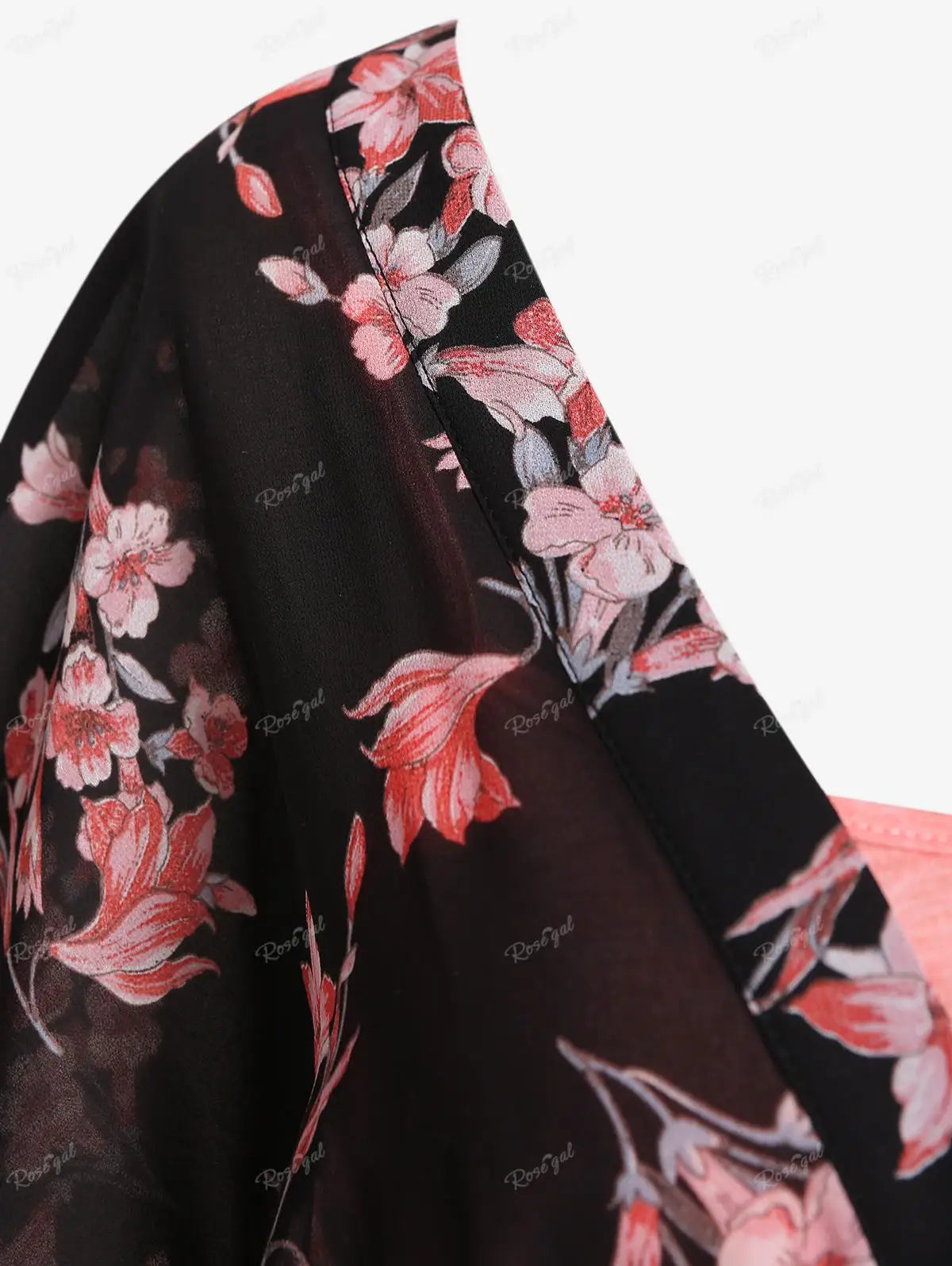 Rosegal Light Pink Colorblock T-Shirts Mesh Panel Flutter