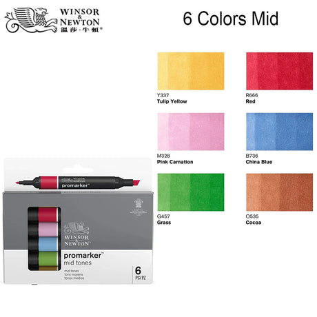Winsor&Newton Colors Promarkers Alcohol Base Ink Twin