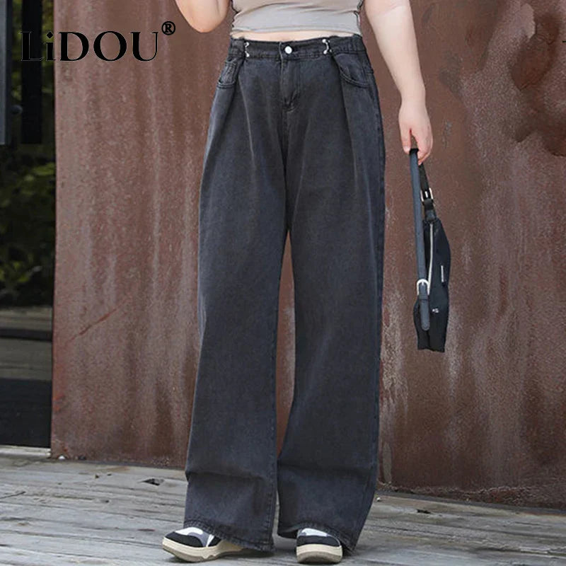 Spring Autumn New Fashion Generous Straight Pants Pants