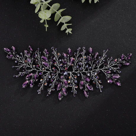 Wedding Rhinestone Red Jewelry Hairstyles Headpiece Black Headdress