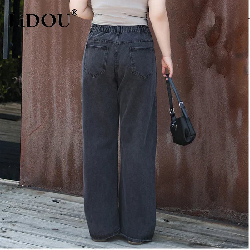 Spring Autumn New Fashion Generous Straight Pants Pants