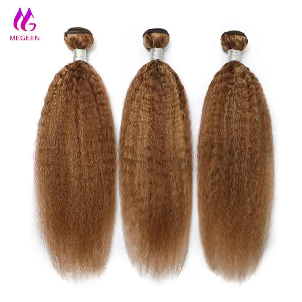 Highlight Kinky Straight Bundles Brazilian P/ Ombre Brown