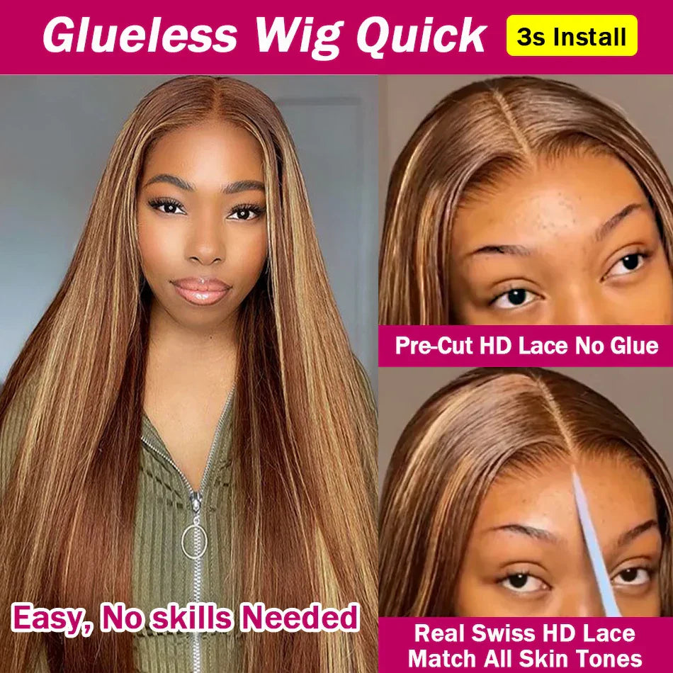 Hd Highlight Bone Straight Lace Frontal Wig