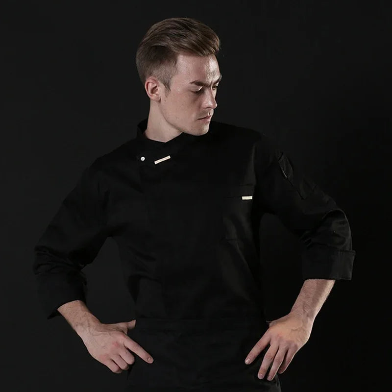 Unisex Chef Jacket Short/Long Sleeve Men Women Crossover