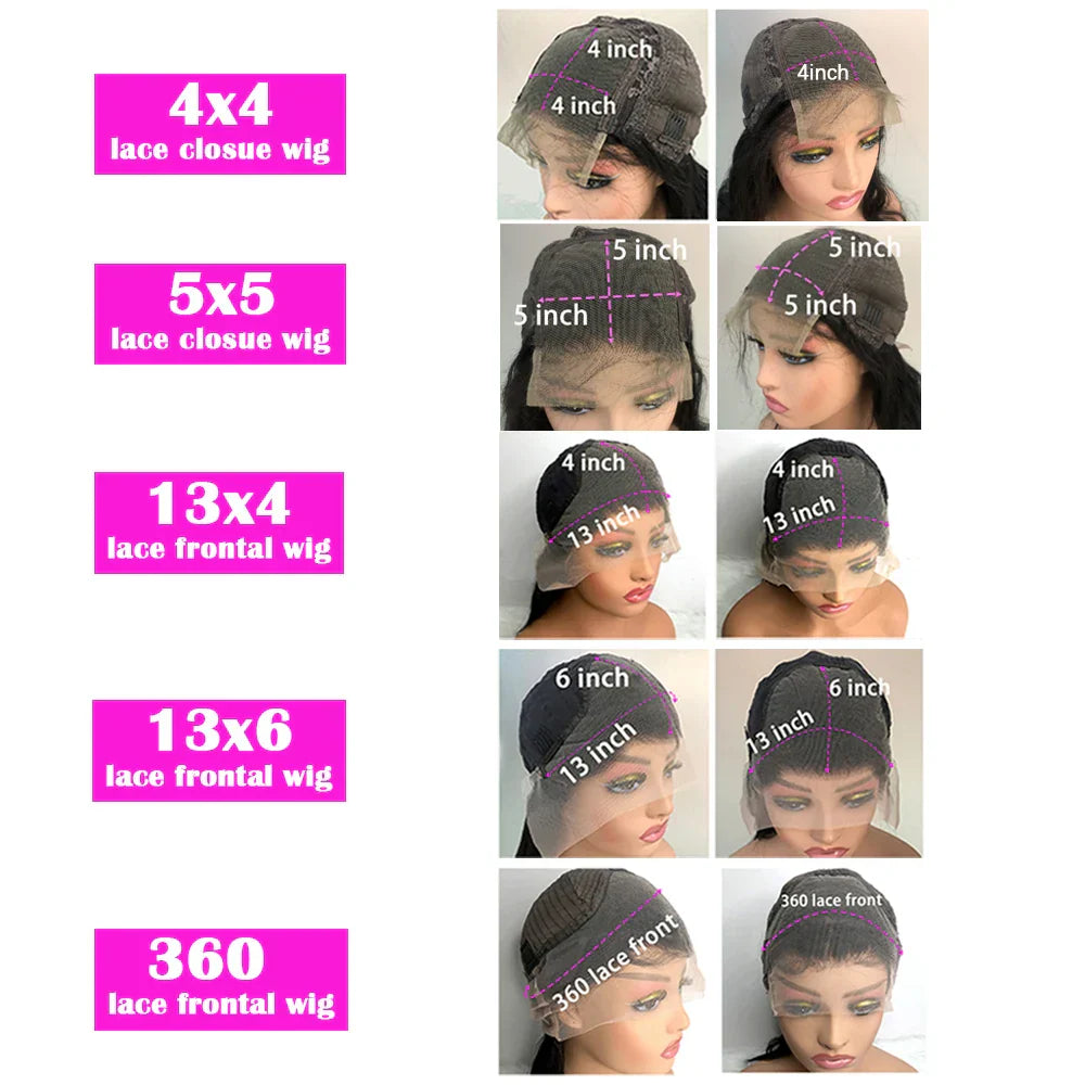 Lace Front Wig Brazilian Bone Straight Human Hair
