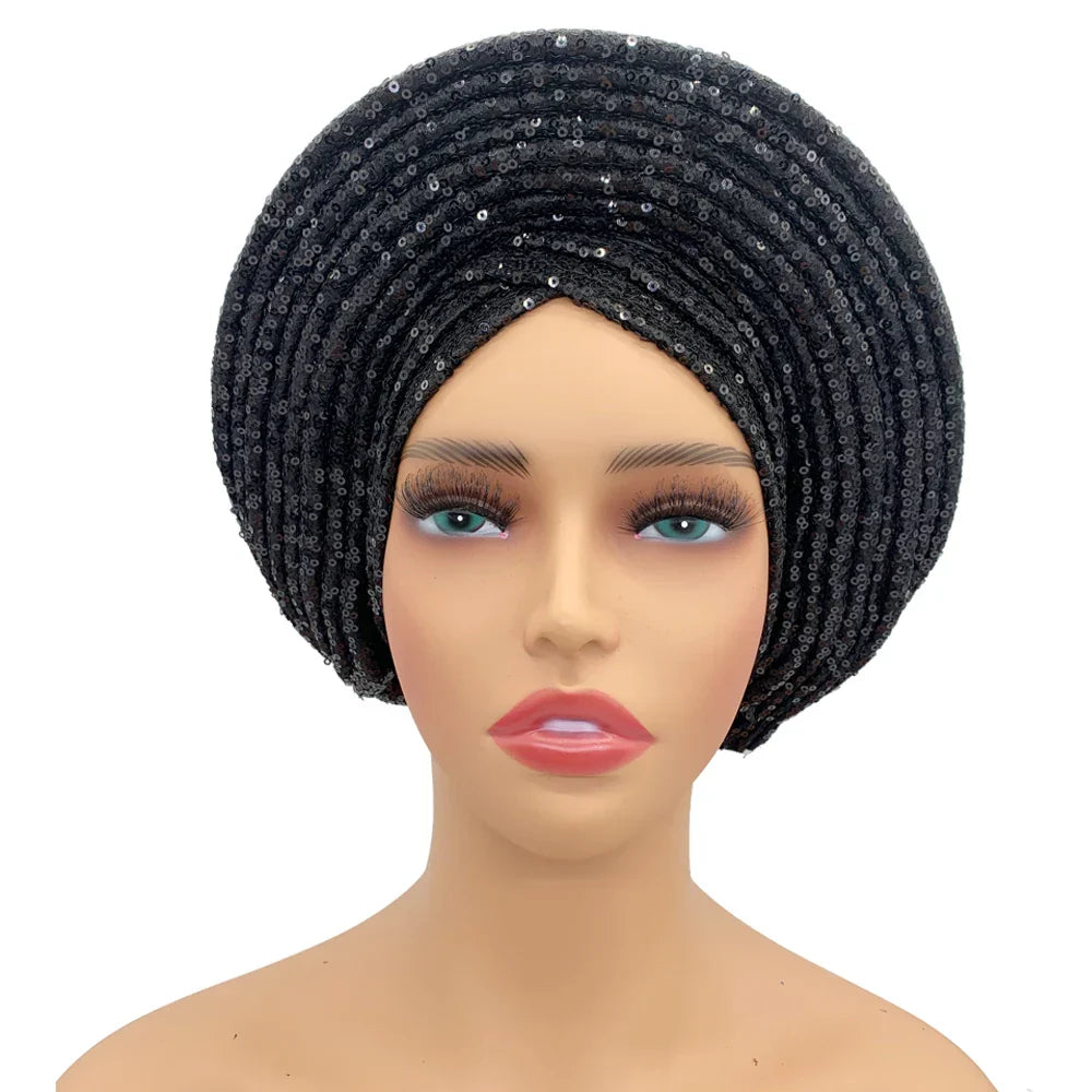 New Sequins Turban Cap For Women Ready To