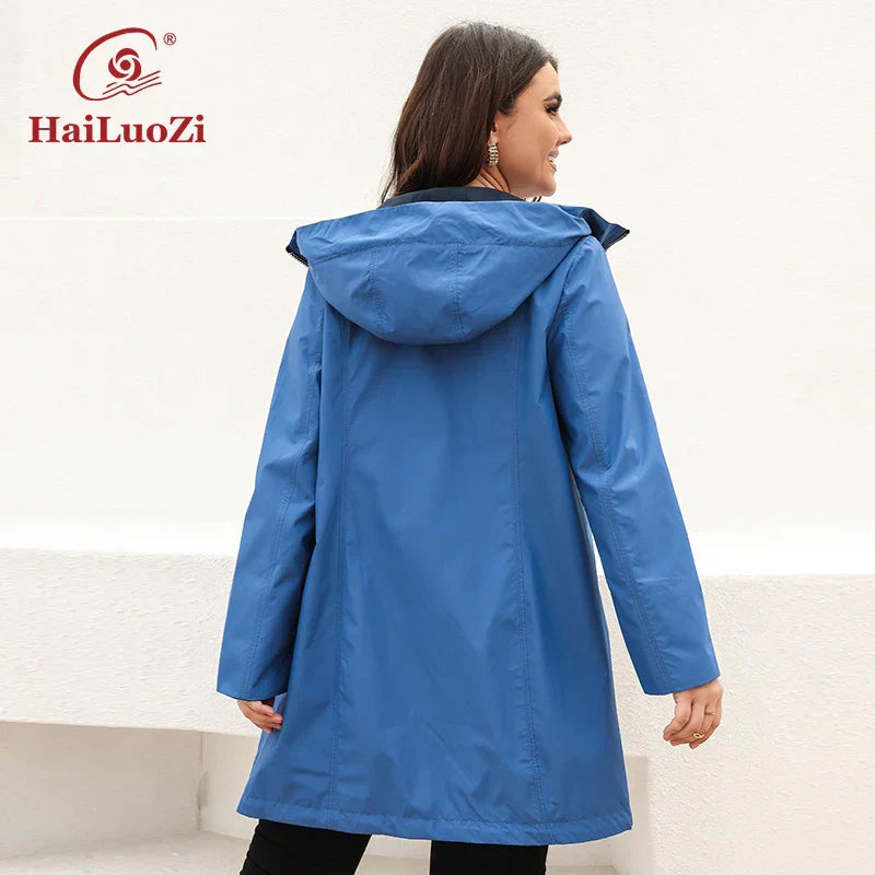 Hailuozi Women' Trench Coat Jacket For Women Spring