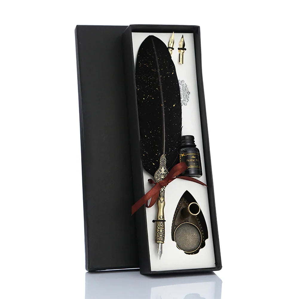 Retro Feather Pen Writing Ink