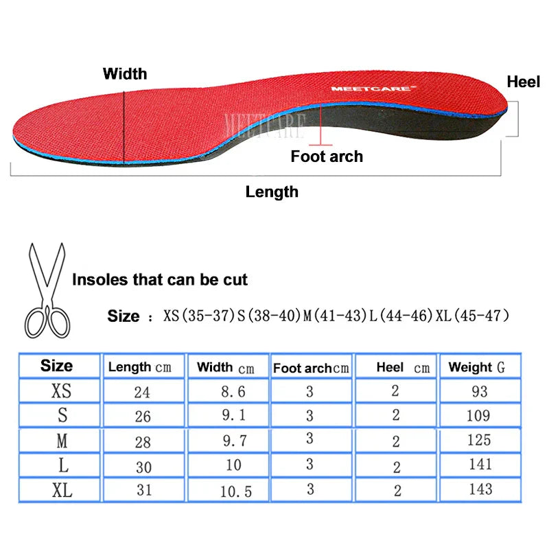 Deodorant Flat Foot Correction Insole Arch Support Orthopedic