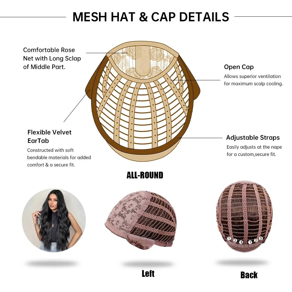 Black Wave Wigs For Women Long Natural Curly